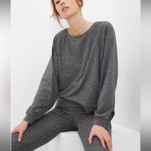 Gap Fit Brushed Jersey Hi-Low Sweatshirt